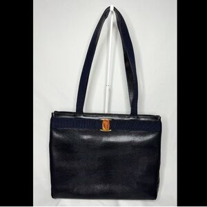 Salvatore Ferragamo Vara Bow Top Handle Leather Tote BK-21 2530